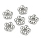 CCB Plastic Beads, Flower, Platinum, 7.5x8x3mm, Hole: 1.8mm
