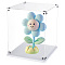 Transparent Acrylic Minifigures Display Case, Dustproof Dolls Display Box for Models Toys Action Figures, Rectangle, White, Finished Product: 20x20x25cm