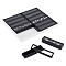 Imitation Leather Boxs with Clear Glass Window, Rectangle, Black, 10.2x2.8x1.95cm