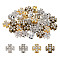 40Pcs 4 Colors Alloy Crystal Rhinestone Beads, Cross, Mixed Color, 8x8x5mm, Hole: 1.5mm, 10pcs/color