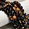 Dyed Natural Agate Beads Strands, Round, Black, 10~10.5mm, Hole: 1~1.2mm, about 39pcs/strand, 15.16''(38.5cm)