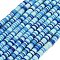 Handmade Polymer Clay Beads Strands, Disc/Flat Round, Heishi Beads, Sky Blue, 6x0.5~1mm, Hole: 1.5mm, about 384pcs/strand, 17.32''(44cm)
