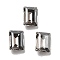 K9 Glass, Imitation Czech Rhinestone, Rectangle, Crystal Satin, 8x6x3mm