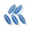Transparent Frosted Glass Beads, Oval, Cornflower Blue, 30.5~31x11.5~12mm, Hole: 1.6~1.8mm, about 88~90pcs/pound