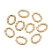 304 Stainless Steel Linking Rings, Quick Link Connectors, Twisted Oval, Golden, 9x7x1.5mm, Inner Diameter: 7x4mm