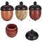 NBEADS 3 Pcs Wooden Acorn Nut Pendant, 3 Colors Mini Acorn Necklaces Pendant Wood Pine Cone Charm Disconnectable Acorn Shape Ornaments for Diffuser Storage Car Pendant Decorations Jewelry Making
