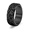 Rotatable Tainless Steel Finger Ring, Cloud for Men, Black, US Size 7(17.3mm)
