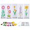 arricraft 5 Sets Flower Theme Cross Stitch Bookmark Kits, Sunflower Tulip Floral DIY Stamped Embroidery Bookmark Kit with Threads Needles Counted Cross Stitch Kit for Beginners Book Lover