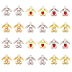 CHGCRAFT 24Pcs 6Styles Rhinestone Rabbit Pendants Bunny with Heart Charms Rack Plating Alloy Pendants for Easter Necklace Bracelet Earring Ramadan Making Keychain Crafts FIND-CA0006-79-1