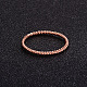 Anillos de dedo retorcidos de acero de titanio chapado en oro rosa shegrace JR189A-2