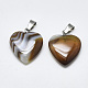 Natural Banded Agate/Striped Agate Pendants G-T122-24I-2