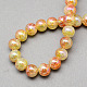 AB Color Plated Glass Round Bead Strands X-EGLA-R089-12mm-06-2