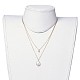 Collares escalonados de perlas keshi de perlas barrocas naturales chapadas NJEW-JN02323-6
