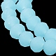 Hebras de cuentas de vidrio de color sólido de imitación de jade EGLA-A034-J6mm-MD04-5