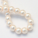 Backen gemalt pearlized Glasperlen runden Perle Stränge HY-Q003-12mm-41-4