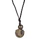 Adjustable Men's Zinc Alloy Pendant and Leather Cord Lariat Necklaces NJEW-BB16019-A-9