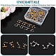 UNICRAFTALE 48Pcs 4 Style 2 Colors Clip-on Earring Accessories Brass DIY Clip-on Earring Metal Non-Piercing Earrings Ear Clip DIY Earring Making Clip-on Earring Converter for Jewelry Making KK-UN0001-63-5