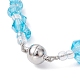 Bracelet de perles en tube incurvé en verre et en laiton avec fermoir magnétique en alliage BJEW-JB09853-4