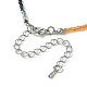 Facettierte Unterlegscheibe-Glasperlen-Halskette für Frauen NJEW-M208-02F-5