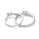 バレンタインデー真鍮パヴェクリアキュービックジルコニア調節可能なカップルリング  結び目の指輪  プラチナ  内径：19mm  2個/セット RJEW-Z023-01A-4