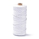 コットン糸  DIYの工芸品について  ギフトラッピングとジュエリー作り  ホワイト  3mm  約109.36ヤード（100m）/ロール OCOR-F014-01S-1