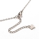 Ожерелья с подвеской из стерлингового серебра 925 пробы с родиевым покрытием и штампованной пустой биркой NJEW-H209-05P-3