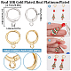 SUNNYCLUE 20 Pairs 2 Colors Brass Leverback Earring Findings KK-SC0005-64-2