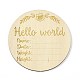 Accessoires de photo de bébé en bois hello world WOOD-D023-06-1