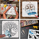 Wiederverwendbare Zeichenschablonen aus Kunststoff DIY-WH0172-847-4