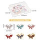OLYCRAFT 30Pcs Butterfly Resin Fillers 6 Colors Alloy Rhinestone Cabochons Epoxy Resin Supplies DIY Handmade Nail Art Decoration for Resin Craft Jewelry Making FIND-OC0001-68-2