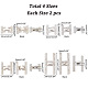SuperZubehör 8 Sets 4 Arten von FaltVerschlüsse aus Legierung und Messing FIND-FH0004-48-2