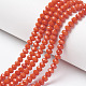 Chapelets de perles en verre opaque de couleur unie EGLA-A034-P3mm-D03-1