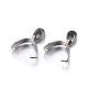 201 Stainless Steel Pendant Pinch Bails X-STAS-P223-16P-1