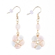 Wire Wrapped Natural Morganite Dangle Earrings EJEW-JE04150-03-1