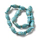 Brins de perles synthétiques teintes en turquoise G-E594-18-2