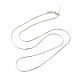 Rhodium Plated 925 Sterling Silver Chain Necklaces STER-F039-15P-2