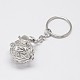 Mixed Styles Brass Hollow Ball Cage Keychain KEYC-E013-18P-3