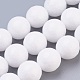 Chapelets de perles de jade blanche naturelle G-K288-8mm-20-1