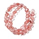 Synthetic Cherry Quartz Glass Beads Strands G-B022-20B-2