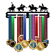 Espositore da parete per espositore per porta medaglie in ferro a tema sport a cavallo ODIS-WH0021-657-1