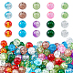 PH PandaHall 8mm Crackle Glass Lampwork Beads for Jewelry Making Adults CCG-PH0003-12-2