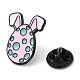 Easter Egg with Rabbit Ear Enamel Pins for Women JEWB-D017-02A-EB-3
