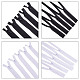 BENECREAT 50PCS Black and White Invisible Nylon Coil Zippers Closed End for Home Tailor Clothes Sewing Craft 40x2.5cm(Actual Available Size 36cm) FIND-BC0001-09-5