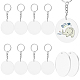 OLYCRAFT 12pcs Acrylic Circle Blanks with 20pcs Keychian Rings 2 Inch Round Acrylic Keychain Blanks with Hole Clear Discs Circles for DIY Keychain OACR-OC0001-06-1