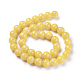 Chapelets de perles en jade jaune naturel G-F622-10-10mm-2