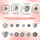 Sunnyclue 240 Stück 12 Stil Perlenkappen aus Legierung FIND-SC0004-38-2