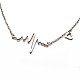 304 Stainless Steel Electrocardiogram Pendant Necklaces X-NJEW-O068-26P-2