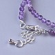 Natural Amethyst Beaded Necklaces NJEW-K114-B-A21-3