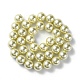 Fili di perle rotonde di perle di vetro tinto ecologico HY-A002-12mm-RB012-2