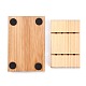 Ahadermaker 2 Uds 2 estilo onda tipo bambú jabonera DJEW-GA0001-24-2
